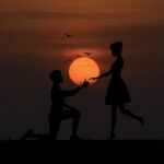Couple Proposal Sunset Silhouette  - AlemCoksa / Pixabay