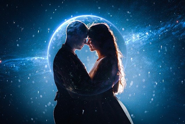 Couple Romance Galaxy Moon Love  - AlemCoksa / Pixabay